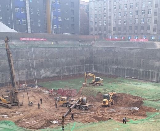 Projek penyahairan pit asas untuk bangunan seni bina